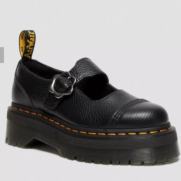 Dr. Martens Addina flower buckle platform mary jane shoe - Picture 1 of 9